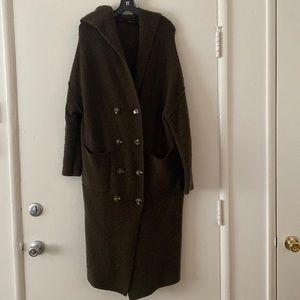 Zara long jacket with hood